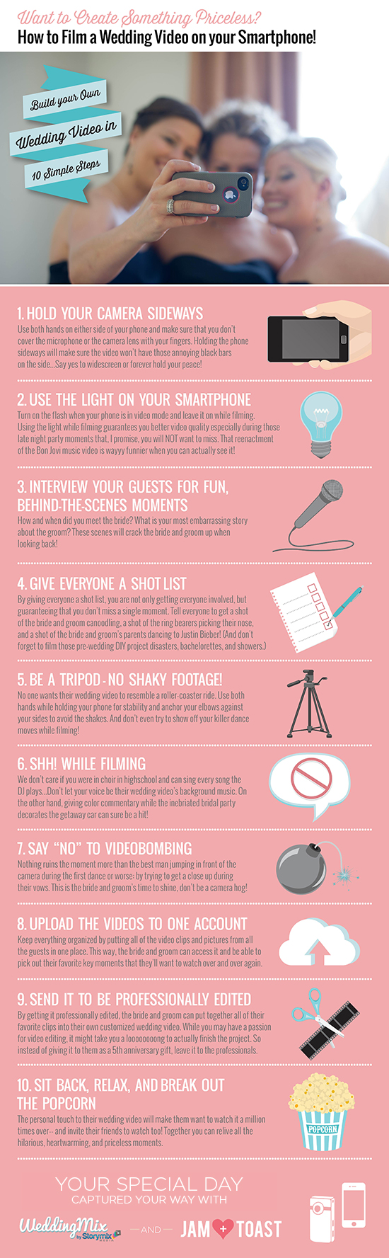 Checklist: 10 Tips for your DIY Wedding Video! 