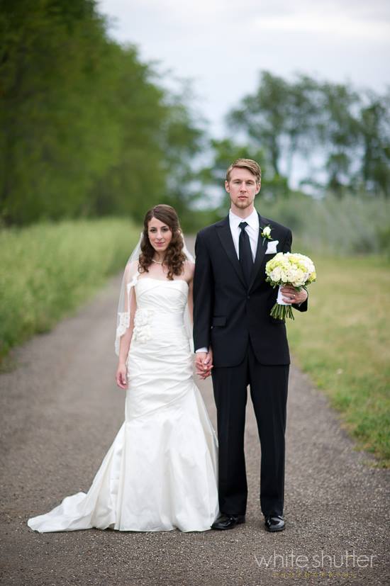 American Gothic inspired wedding photos